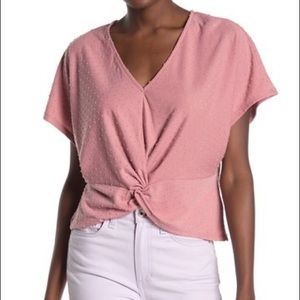 NWT Nordstrom June & Hudson Knot Front Shirt